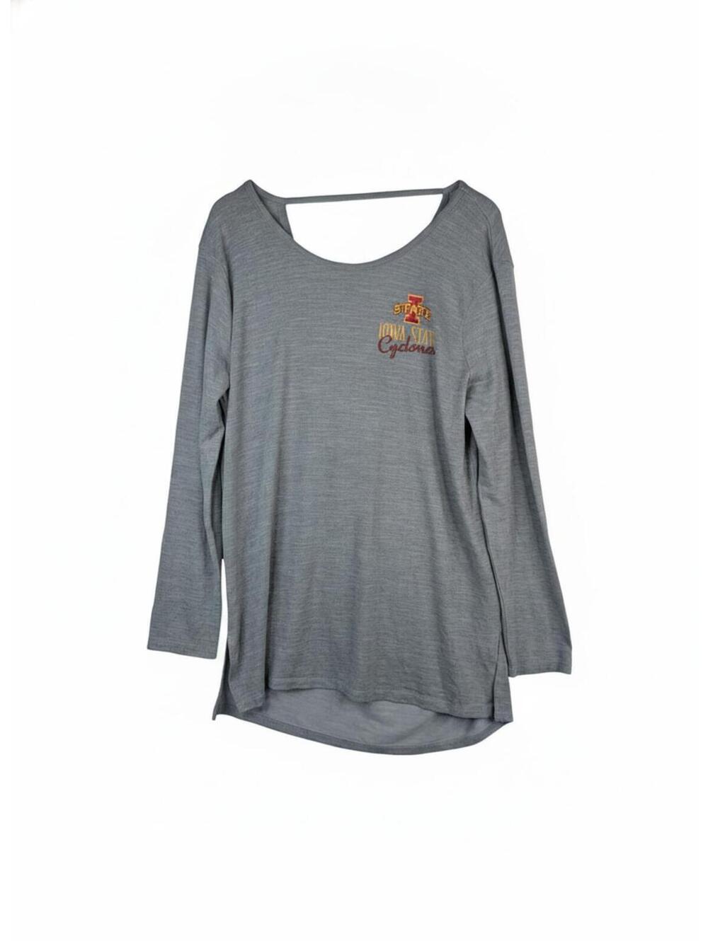 NWT Iowa State Cyclonesβ Gray Long Sleeve Graphic T-Shirt Women's Large